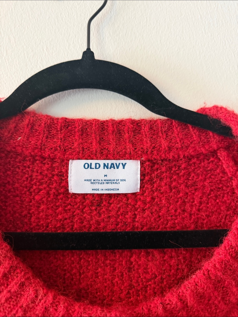Old Navy Red Cable Knit Button-Front Cardigan - Picture 2 of 3
